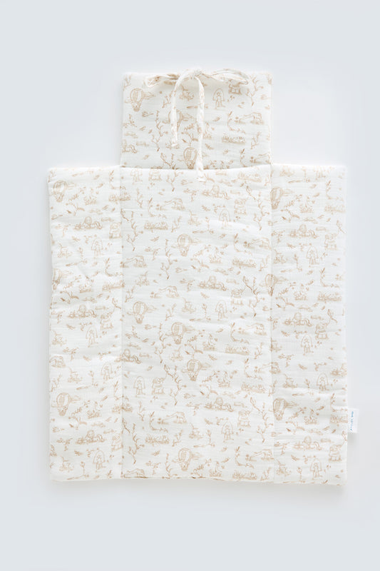 MATELAS À LANGER - TOILE DE JOUY/BEIGE