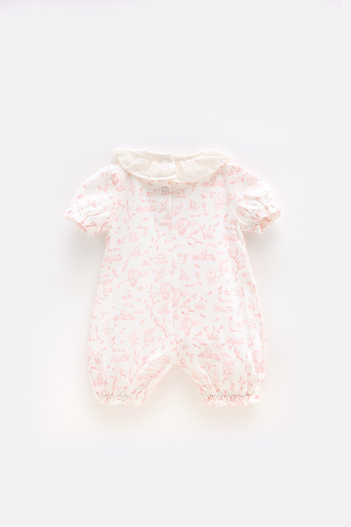 Barboteuse bébé toile de jouy rose